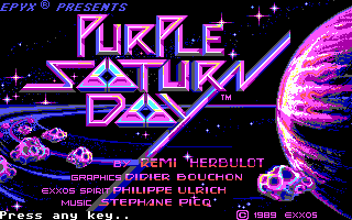 Title screen of Purple Saturn Day