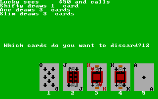 Gameplay of Draw Poker (1982)