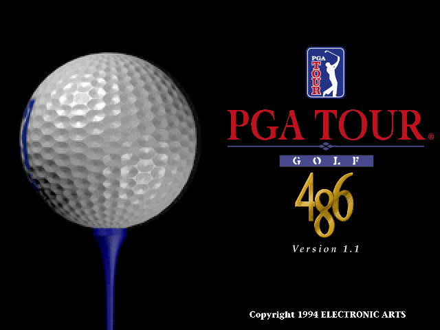 Title screen of PGA Tour Golf 486
