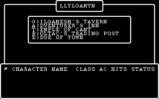 Gameplay of Wizardry III: Legacy of Llylgamyn