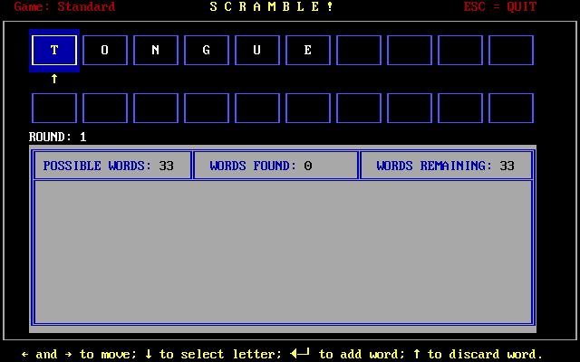 Gameplay of Scramble (1990)(Softdisk)