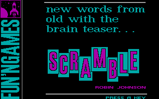 Title screen of Scramble (1990)(Softdisk)