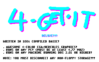 Title screen of 4-Get-It