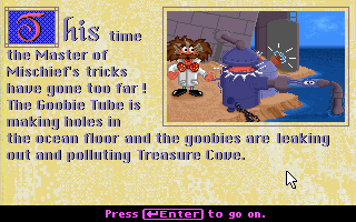 Title screen of Super Solvers Treasure Cove!