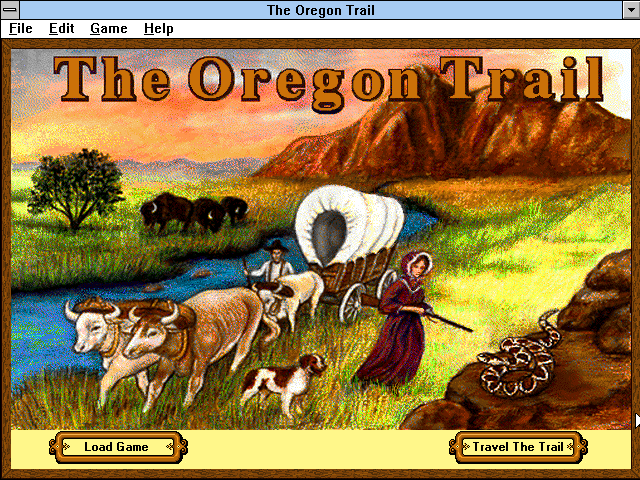 Title screen of The Oregon Trail