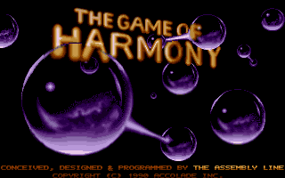 Title screen of The Game of Harmony