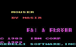 Title screen of Mouser