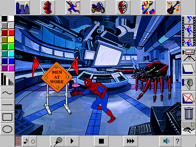 Gameplay of Spider-Man Cartoon Maker