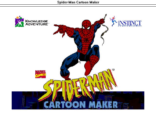 Title screen of Spider-Man Cartoon Maker