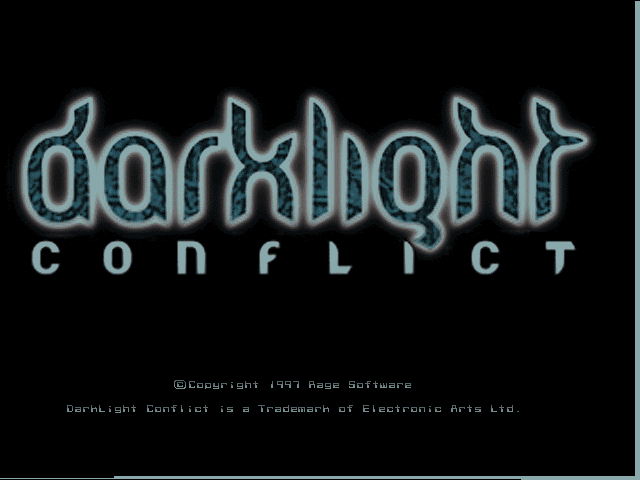 Title screen of Darklight Conflict