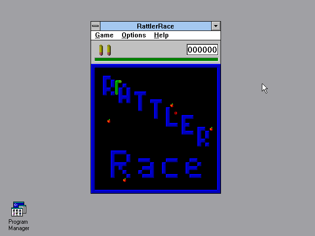 Title screen of Rattler Race