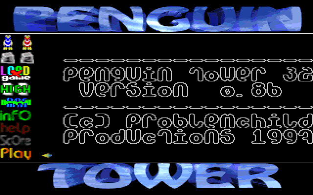Title screen of Penguin Tower