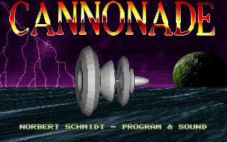 Title screen of Cannonade