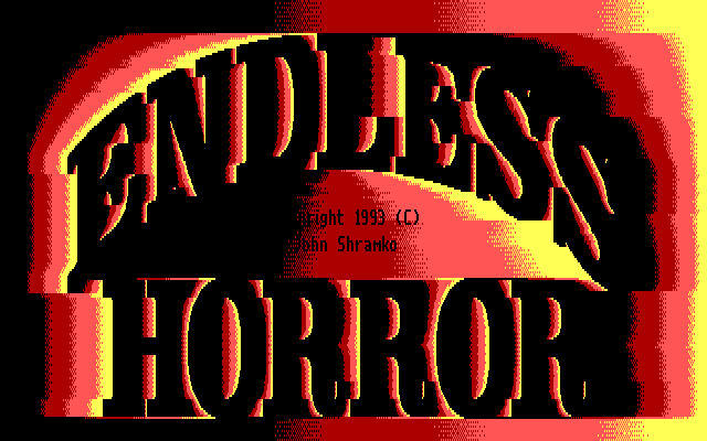 Title screen of Endless Horror