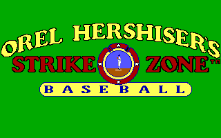 Title screen of Orel Hershiser's Strike Zone