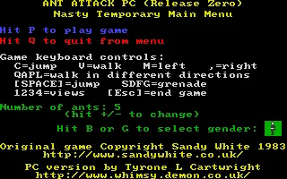 Box front of Ant Attack PC