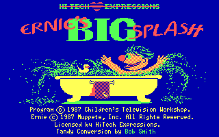Title screen of Ernie's Big Splash