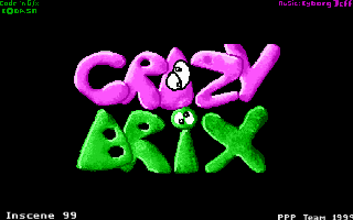 Title screen of Crazy Brix