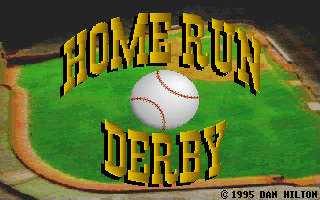 Title screen of Home Run Derby