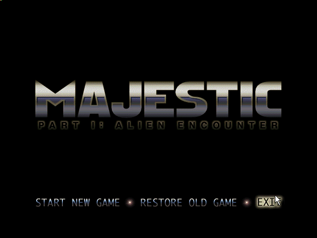 Title screen of Majestic Part 1: Alien Encounter