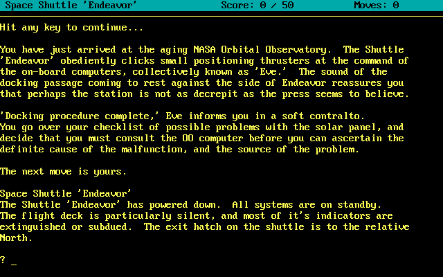 Gameplay of The Orbital Observatory Adventure