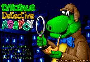 Title screen of Dinosaur Detective Agency