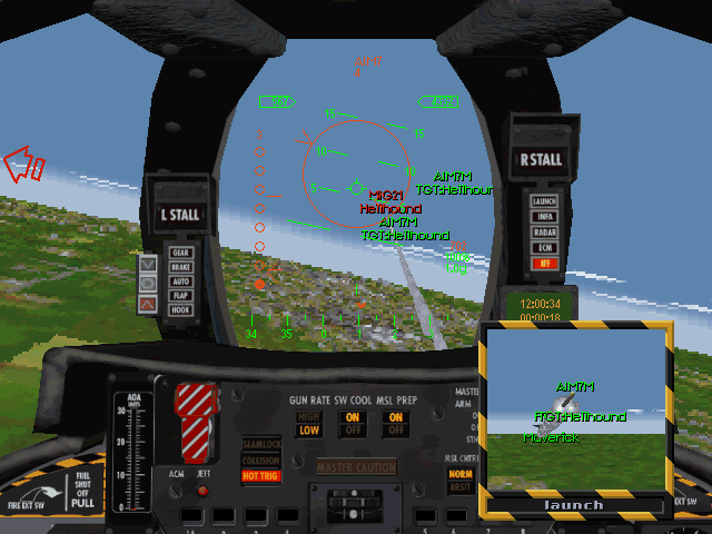 Gameplay of Top Gun: Fire at Will!