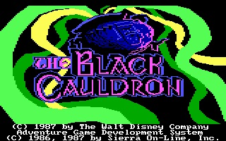 Title screen of The Black Cauldron