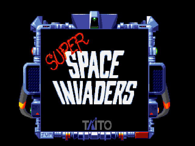 Title screen of Taito's Super Space Invaders