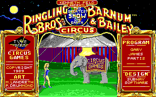 Title screen of Circus Games (1989)