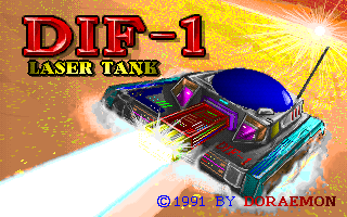 Title screen of DIF-1 Laser Tank