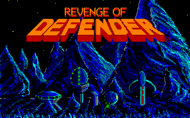 Title screen of Revenge of Defender