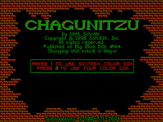 Title screen of Chagunitzu