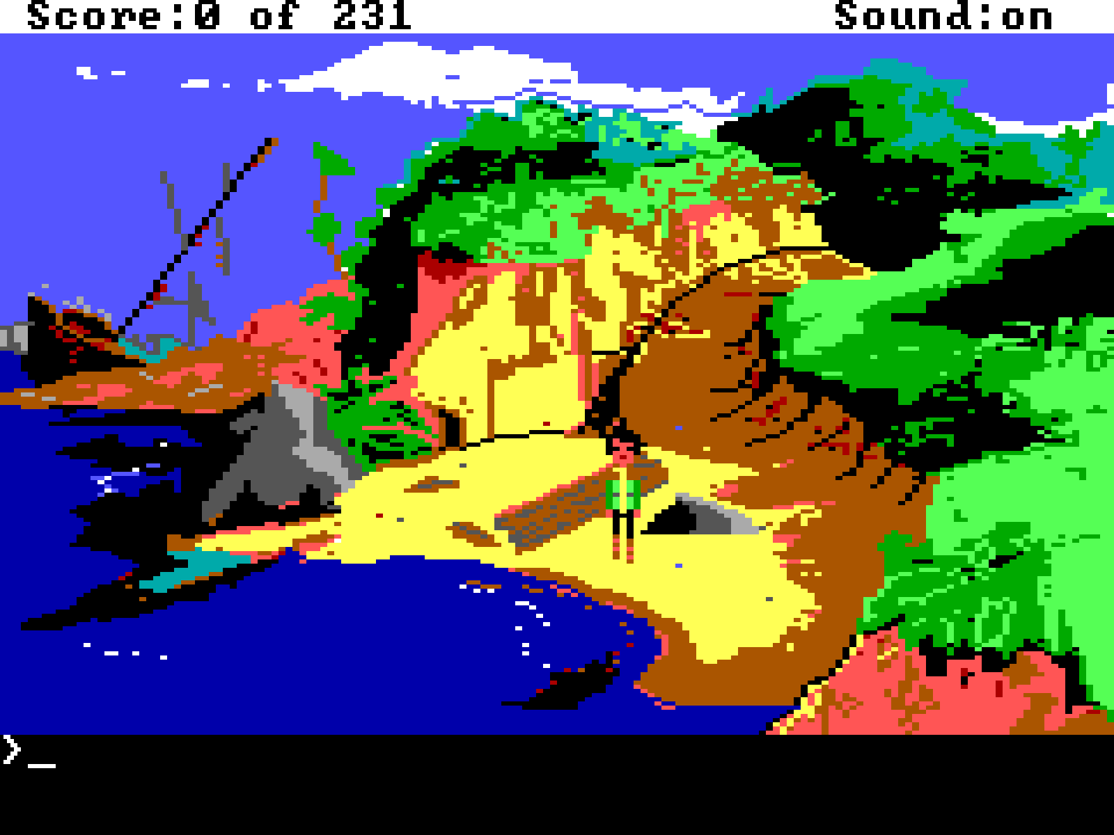 Gameplay of King's Quest VI AGI Demake