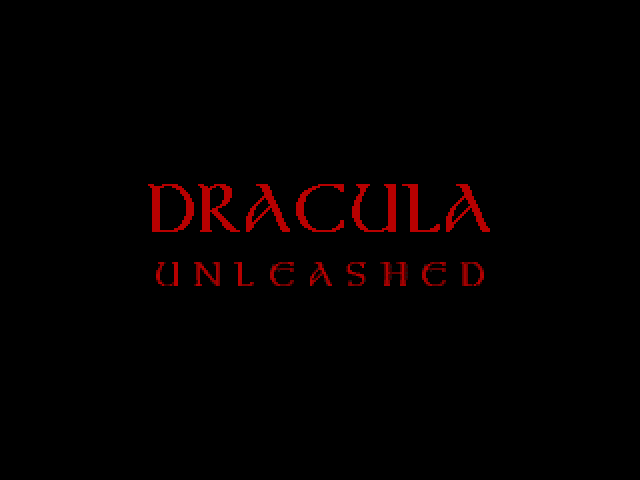 Title screen of Dracula Unleashed