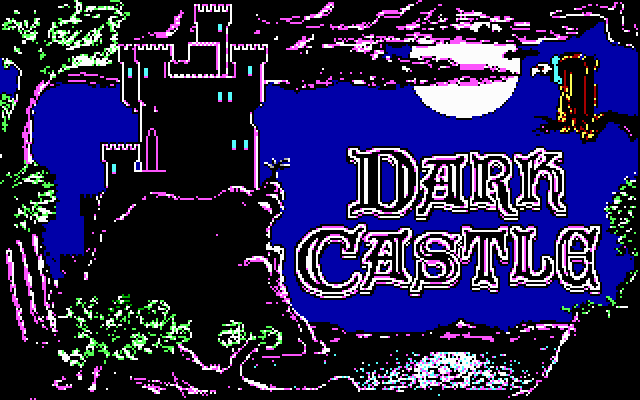 Title screen of Dark Castle