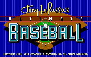 Title screen of Tony La Russa's Ultimate Baseball