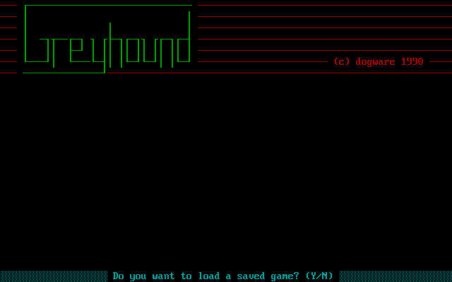 Title screen of Greyhound