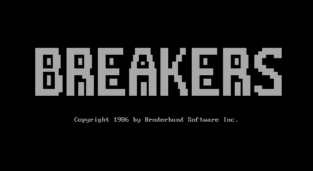 Title screen of Breakers