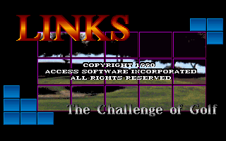 Title screen of Links: The Challenge of Golf