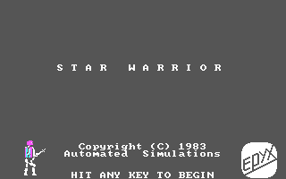 Title screen of StarQuest: Star Warrior