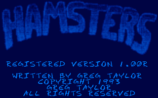 Title screen of Hamsters