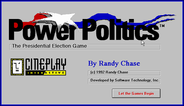 Title screen of Power Politics