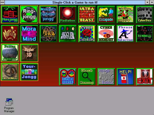 Title screen of The 'Jongg CD!