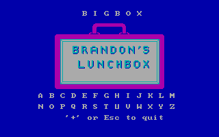 Title screen of Brandon's Big Lunchbox
