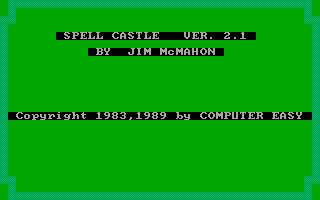 Title screen of Spell Castle