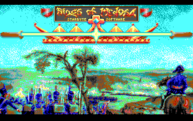 Title screen of Rings of Medusa
