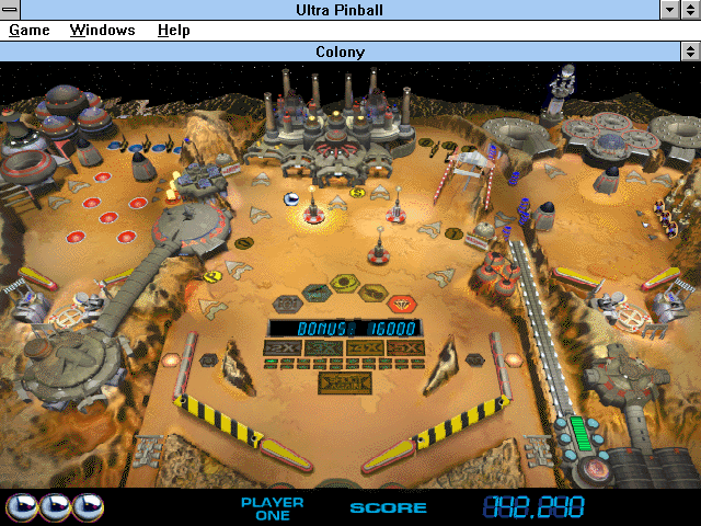 Gameplay of 3-D Ultra Pinball
