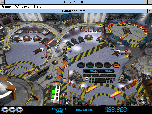 Gameplay of 3-D Ultra Pinball