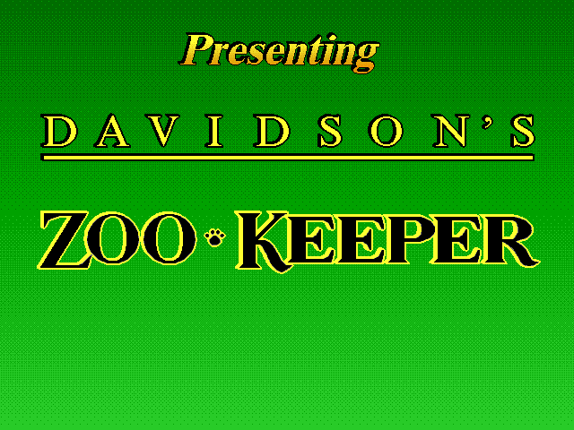 Title screen of Zoo Keeper